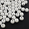 Spray Painted Acrylic Beads, Miracle Beads, Round, Bead in Bead, Silver, 16mm, Hole: 2mm, about 241pcs/500g