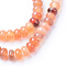 Natural Carnelian Bead Strands, Rondelle, 6x4mm, Hole: 1mm, about 95~98pcs/strand, 14.17~14.96 inch