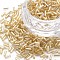 Plated Glass Bugle Beads, Metallic Colours, Pale Goldenrod, 4~5x2mm, Hole: 1mm, about 14000pcs/Pound