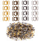 40 Pairs 4 Colors Iron Buckle Clips, Mixed Color, 9.5x13x2mm, 10 pairs/color
