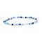 Faceted Round Glass Beads Stretch Bracelet for Teen Girl Women, Blue, Inner Diameter: 2-1/4 inch(5.7cm), Beads: 3x2mm