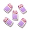 Opaque Resin Cabochons, Sleeping Pig, Medium Orchid, 24x14.5x6.5mm