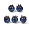 Handmade Lampwork Beads, Fruit, Blueberry, 12~12.5x12~13.5mm, Hole: 2mm