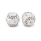 Bling Resin Rhinestone Flower Beads, Fancy Beads, with Acrylic & Imitation Pearls Embellishments, for DIY Beadable Pens and Keychains, White, 20x18mm, Hole: 3mm