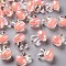 Transparent Acrylic Beads, Bead in Bead, AB Color, Rabbit, Salmon, 15.5x12x9.5mm, Hole: 2mm, about 480pcs/500g