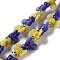 Handmade Lampwork Beads, Bumpy, Bee, Mixed Color, 15~16x15~17x9~10mm, Hole: 2~2.4mm, about 25pcs/strand, 12.99 inch(33cm)