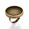 Vintage Adjustable Brass Ring Components, Pad Ring Findings, with Alloy Flat Round Cabochon Bezel Settings, Nickel Free, Antique Bronze, Tray: 26mm, 28mm, Inner Diameter: 18mm
