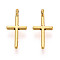 Alloy Pendants, Cadmium Free & Lead Free, Cross, Antique Golden, 17x8x2mm, Hole: 2mm