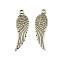Tibetan Style Alloy Wing Pendants, Cadmium Free & Lead Free, Antique Silver, 31x9x1.5mm, Hole: 2mm, about 416pcs/500g
