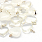 Glass Imitation Quartz Crystal Pendants, Heart, with Platinum Tone Brass Findings, Clear, 20~22x20~21x5~8mm, Hole: 2x7mm