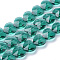 Transparent Glass Beads, Faceted, Heart, Light Sea Green, 10x10x6.5mm, Hole: 1mm