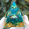 Orgonite Pyramid Resin Energy Generators, Reiki Cat Eye Chips Inside for Home Office Desk Decoration, 50mm