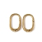 Brass Spring Gate Rings, Oval, Golden, 19x12x3.5mm