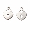 Non-Tarnish 201 Stainless Steel Pendants, Heart Lock, Stainless Steel Color, 17x13x1mm, Hole: 1.4mm