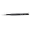 Spray Painted 201 Stainless Steel Beading Tweezers, Straight & Pointed Tip, Black, 14.4x0.7cm