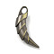 Tibetan Style Alloy Pendants, Horn, Antique Bronze, 40x9x8.5mm, Hole: 4x6mm
