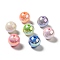 UV Plating Opaque Rainbow Iridescent Acrylic Beads, Round, Mixed Color, 15~15.5x15.5~16mm, Hole: 2.7~2.8mm
