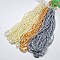 Electroplate Glass Beads Strands, Full Pearl Luster Plated, Faceted, Oval, Mixed Color, 6x4mm, Hole: 1mm, 63~67pcs/strand, 13.5~14.7
