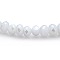 Pearl Luster Plated Faceted Rondelle Imitation Jade Glass Beads Strands, White, 3.5x2.5mm, Hole: 1mm, about 100pcs/strand, 10 inch
