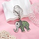 Сплав горный хрусталь брелок&nbsp;KEYC-YW00178-03-1