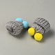 Шерстяная мини-шапка крючком с двойным помпоном DIY-WH0032-56I-2