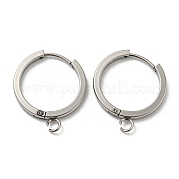 Фурнитура для сережек-колец huggie hoop из нержавеющей стали 201 STAS-A167-01H-P