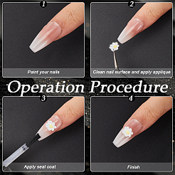 2 шт. 2 стиля цветочного узора пластиковые рельефные наклейки для ногтей&nbsp;MRMJ-CP0001-35