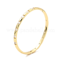 Прозрачный кубический цирконий шарнирный браслет для женщин BJEW-G643-02G