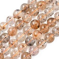 Нити натуральных алмазных бусин херкимер&nbsp;G-Z115-C03-8mm