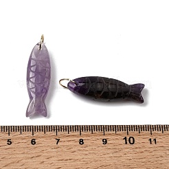 Резные подвески из натурального аметиста&nbsp;G-G314-01G-08