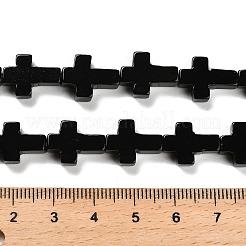 Бусины из натурального черного агата (окрашенные и нагретые)&nbsp;G-I337-A03-02