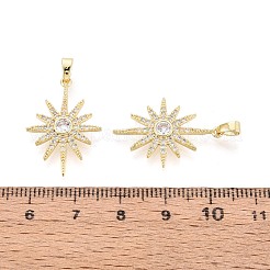 Латунные микропаве прозрачные подвески с фианитом&nbsp;KK-T075-81G