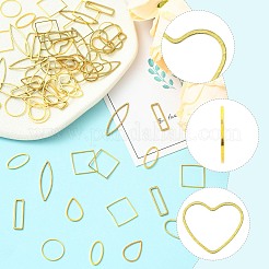 70 шт. 7 стильных латунных геометрических соединительных колец&nbsp;KK-FS0001-99