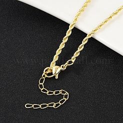 Ожерелье из латунной веревочной веревки для женщин&nbsp;X-NJEW-P265-15G