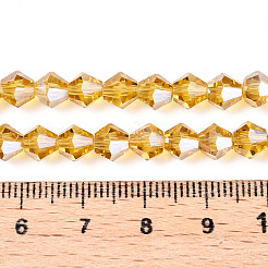 Стеклянные бусины с гальваническим покрытием &nbsp;LS-EGLA-Q118-6mm-A08