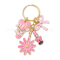 Брелки из сплава эмали с цветком и воздушным шаром&nbsp;KEYC-JKC01448