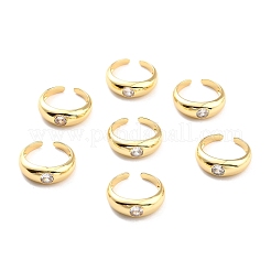 Массивное открытое кольцо-манжета из прозрачного кубического циркония для женщин&nbsp;X-RJEW-C018-18G