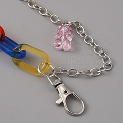 Карамельный цвет смола медведь прелести бумажник брелки&nbsp;AJEW-WH0020-92P