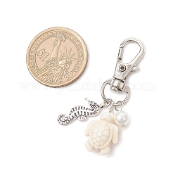 Подвеска в виде черепахи из синтетической бирюзы&nbsp;HJEW-JM03712