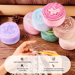 Сегментированная окрашенная пряжа для вязания&nbsp;DIY-TAC0033-03A