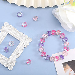 24 шт. 3-х цветные прозрачные стеклянные круглые бусины&nbsp;GLAA-CA0001-55