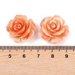 Резные бусины из синтетического коралла&nbsp;SHEL-Z003-03B-01