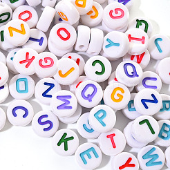 Непрозрачные белые акриловые бусины&nbsp;SACR-YW0001-23