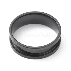 Кольцо для пальца из нержавеющей стали 201 с рифлением&nbsp;RJEW-WH0004-32G-EB