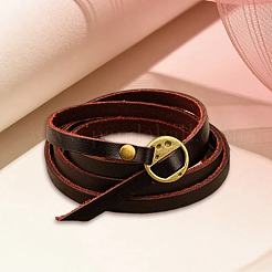 1 шт. кожаные шнуры-браслеты/цепочки-ремни&nbsp;BJEW-CL0001-19