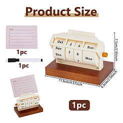Деревянный вращающийся вечный календарь&nbsp;AJEW-WH0696-109