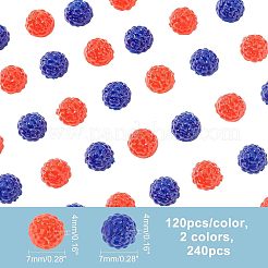 240шт 2 цвета ПВХ малиновый&nbsp;DJEW-OC0001-20