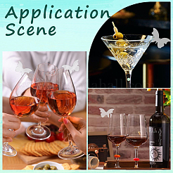 Подвески из акрилового зеркала для бокалов&nbsp;AJEW-SC0002-52