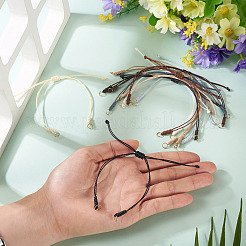 30шт 10 стиля регулируемый вощеный полиэстеровый шнур для изготовления браслета&nbsp;AJEW-TAC00052