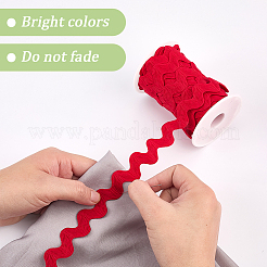 9.7~10 ярд полиэстеровой волнистой кружевной ленты для отделки&nbsp;OCOR-GF0004-55A